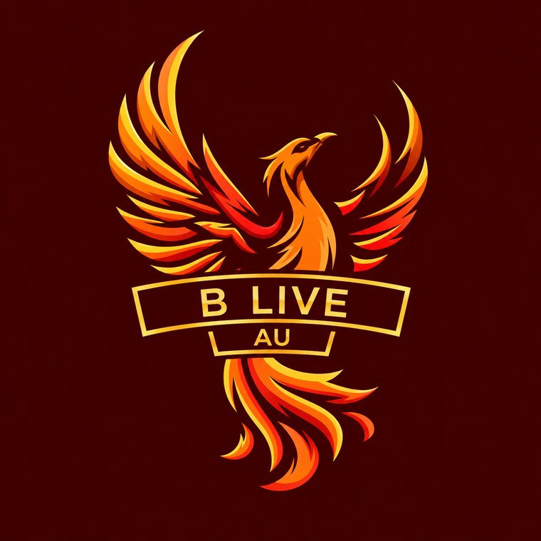 B LIVE AU phoenix logo